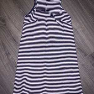 H&M divided dress small nautical navy white strip